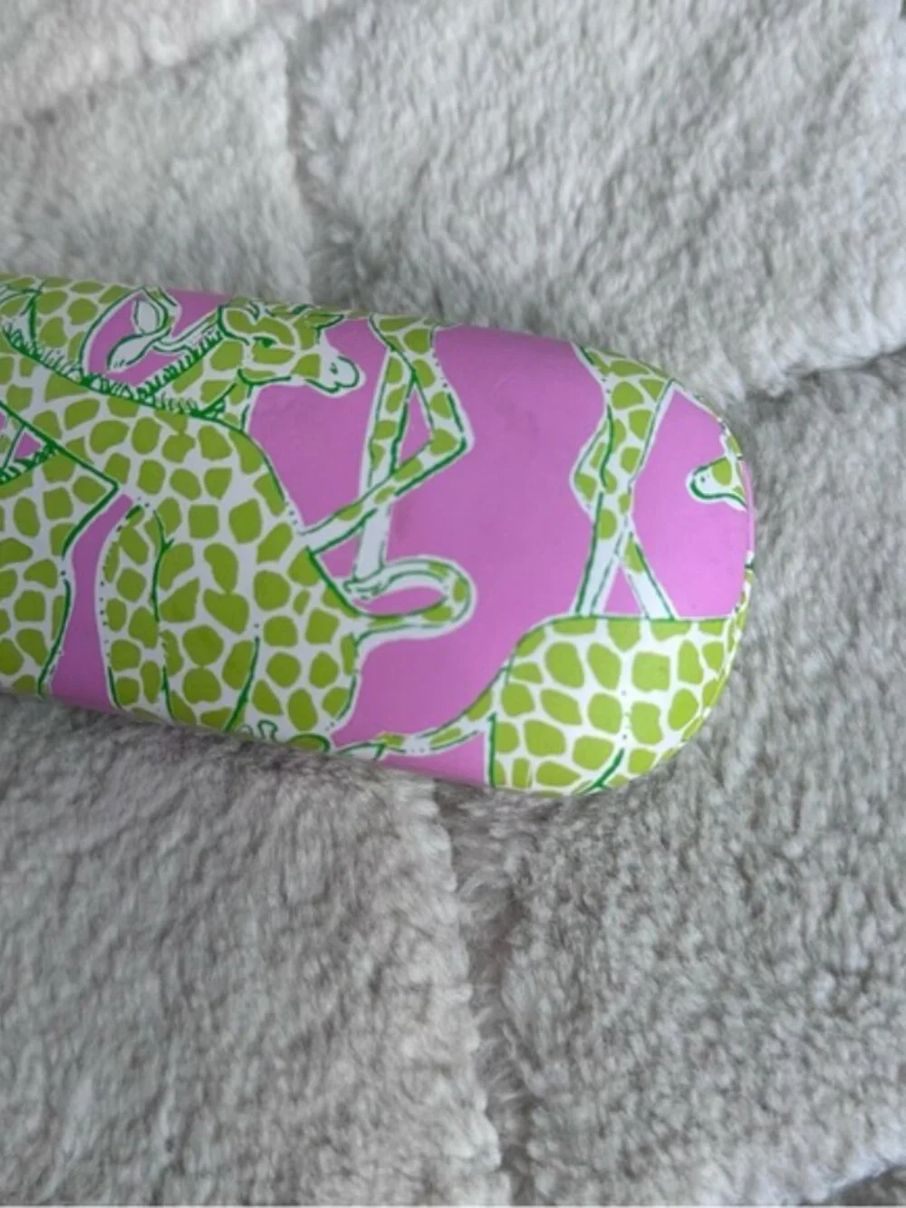 Lilly Pulitzer | Green and Pink Giraffe Print Hard Shell Eyeglass Case